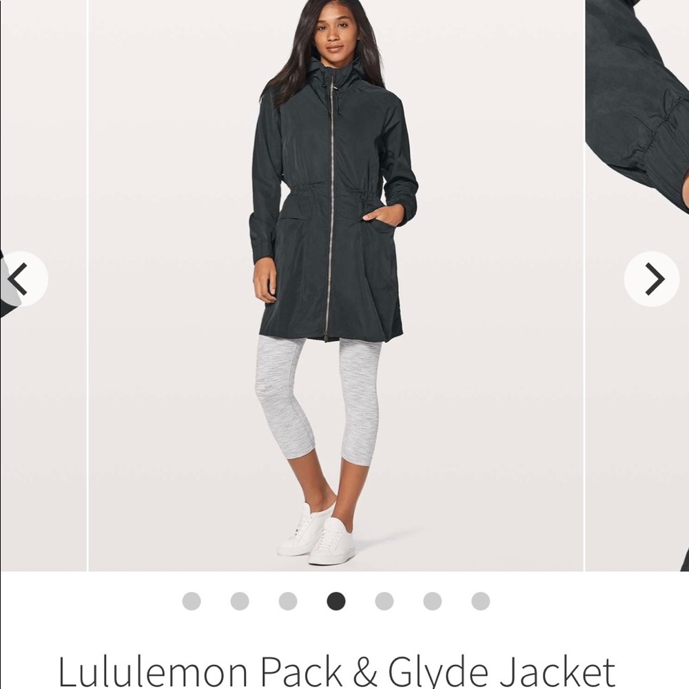 Lululemon Pack N Glide Rain jacket Black size 2.